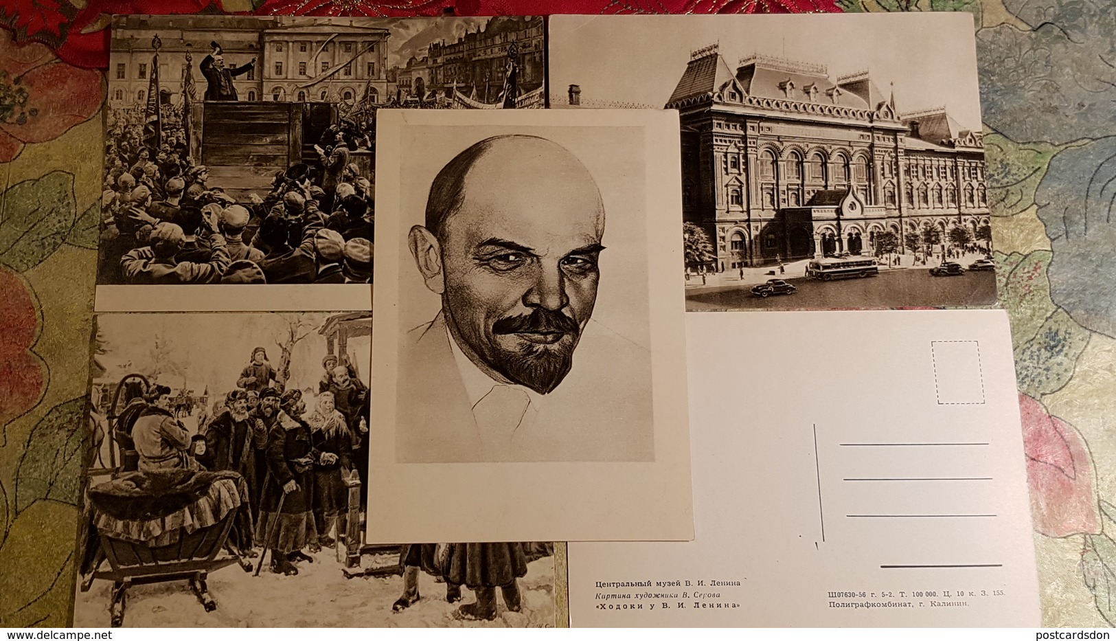 USSR. SOVIET PROPAGANDA.  "CENTRAL MUSEUM OF LENIN" FULL  10 PCs Set  1956 - Russia