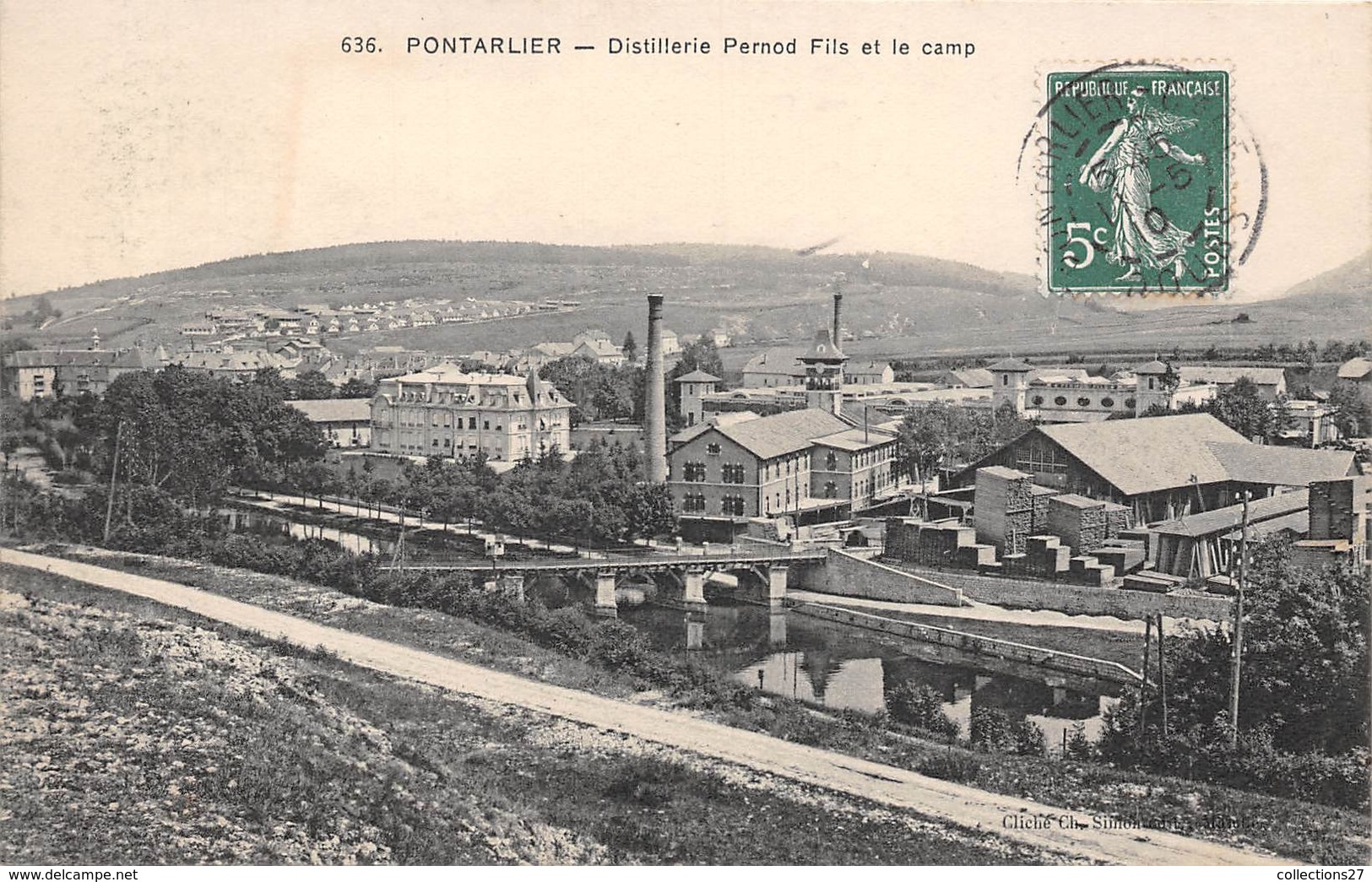 25-PONTARLIER- DISTILLERIE PERNOD FILS ET LE CAMP - Pontarlier