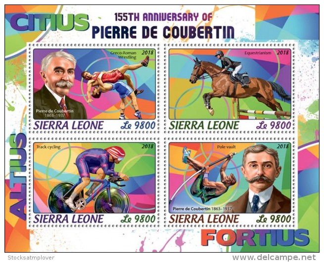 Sierra Leone 2018  Pierre De Coubertin Olympics Games  S201806 - Sierra Leone (1961-...)