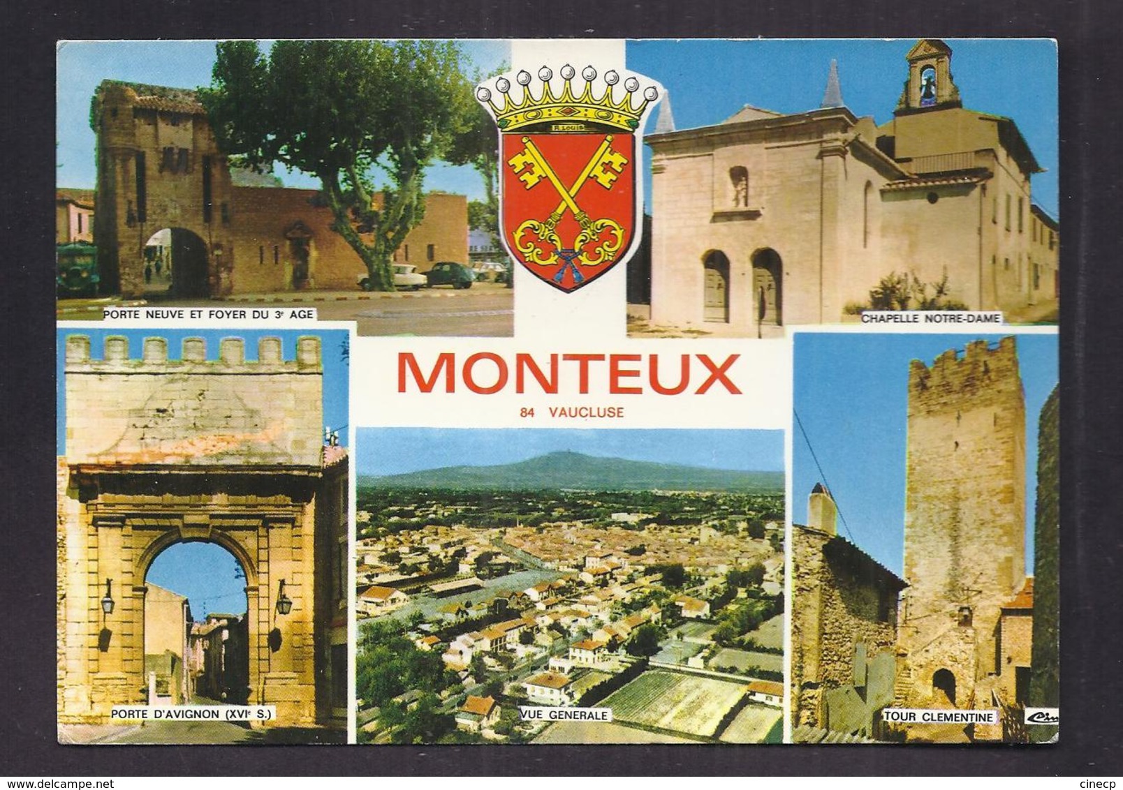CPSM 84 - MONTEUX - TB CP Multivue Dont Vue Générale , Tour Clémentine , Porte , Chapelle , Etc... - Monteux