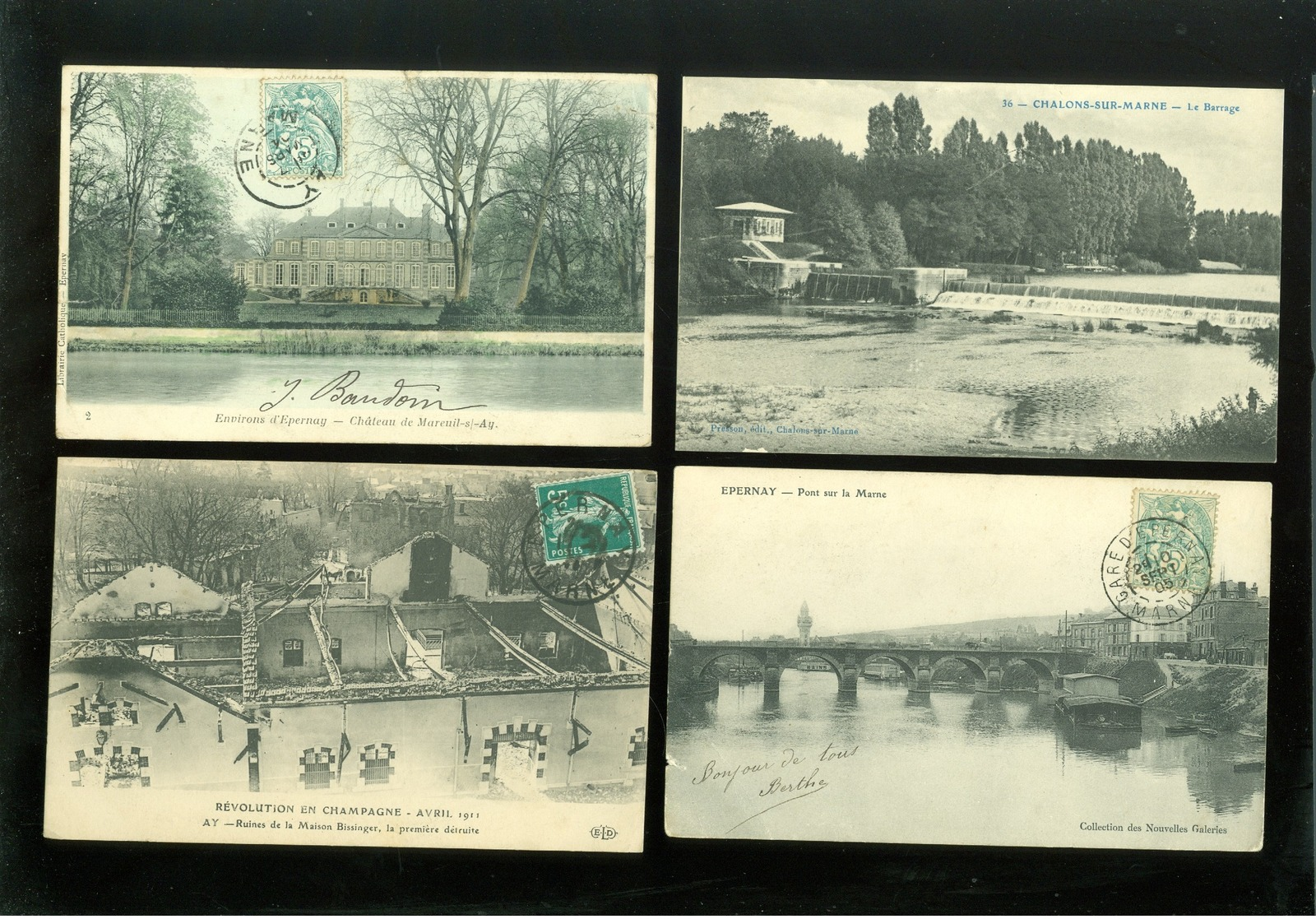 Beau lot de 60 cartes postales de France  Marne  Mooi lot van 60 postkaarten van Frankrijk ( 51 ) - 60 scans