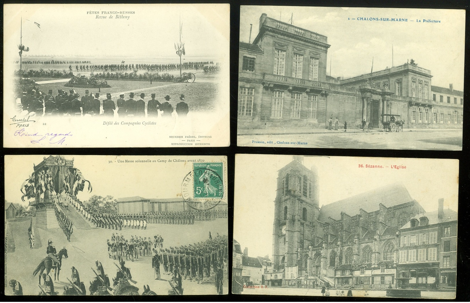 Beau lot de 60 cartes postales de France  Marne  Mooi lot van 60 postkaarten van Frankrijk ( 51 ) - 60 scans