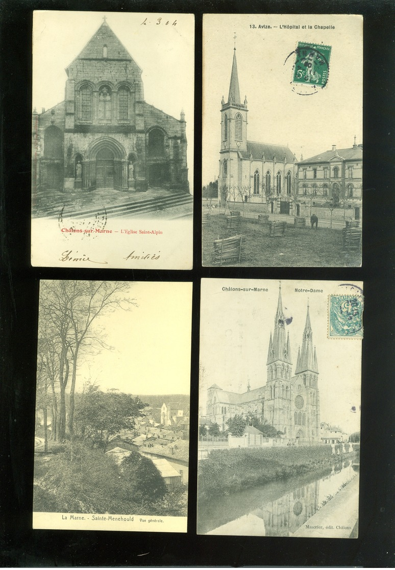 Beau lot de 60 cartes postales de France  Marne  Mooi lot van 60 postkaarten van Frankrijk ( 51 ) - 60 scans