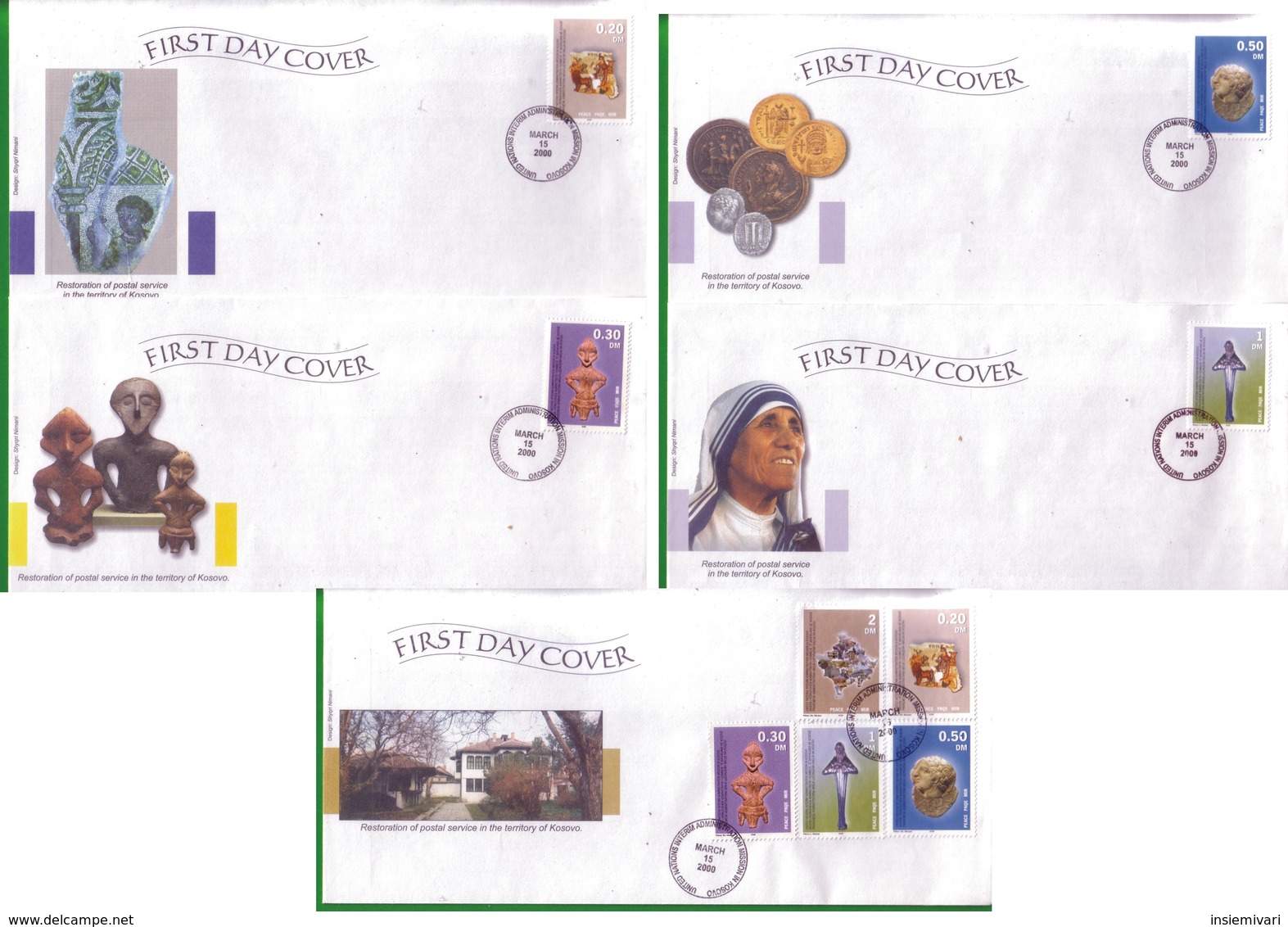 Lotto FDC KOSOVO 2000,MISSIONE DI PACE. - Kosovo