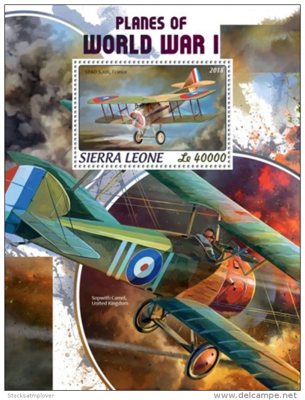 Sierra Leone 2018   Planes Of World War I  S201806 - Sierra Leone (1961-...)