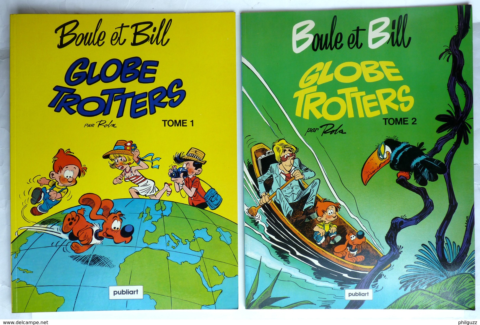 ALBUM BANDES DESSINEES 2 BD PUBLICITAIRES BOULE ET BILL GLOBE TROTTERS PUBLIART 1981 ALBUM BD - Boule Et Bill