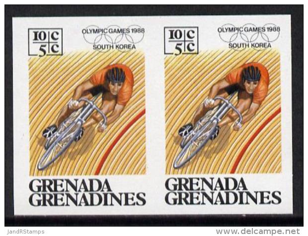 5257 Grenada - Grenadines 1986 Olympic Games 10c (Cycling) U/m (bicycles Olympics Sport Transport) - Grenada (1974-...)