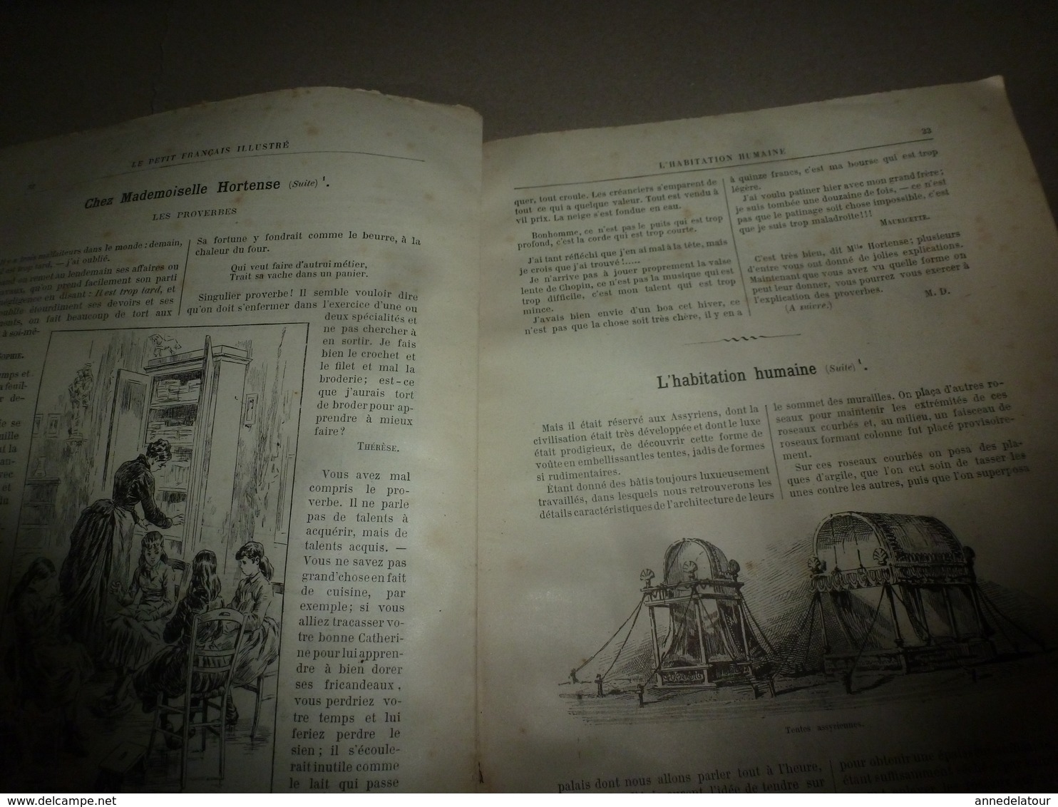 1890 Le Petit Français illustré :Les montagnes russes artificielles;Comment faire des FAUSSES FOURRURES comme des vraies