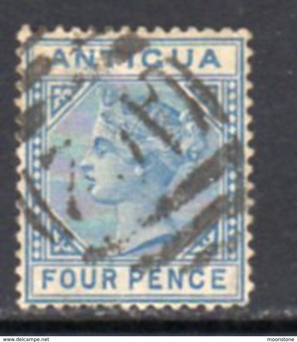 Antigua QV 1882 4d Blue, Wmk. Crown CA, Perf, 14, Used, SG 23 - 1858-1960 Crown Colony