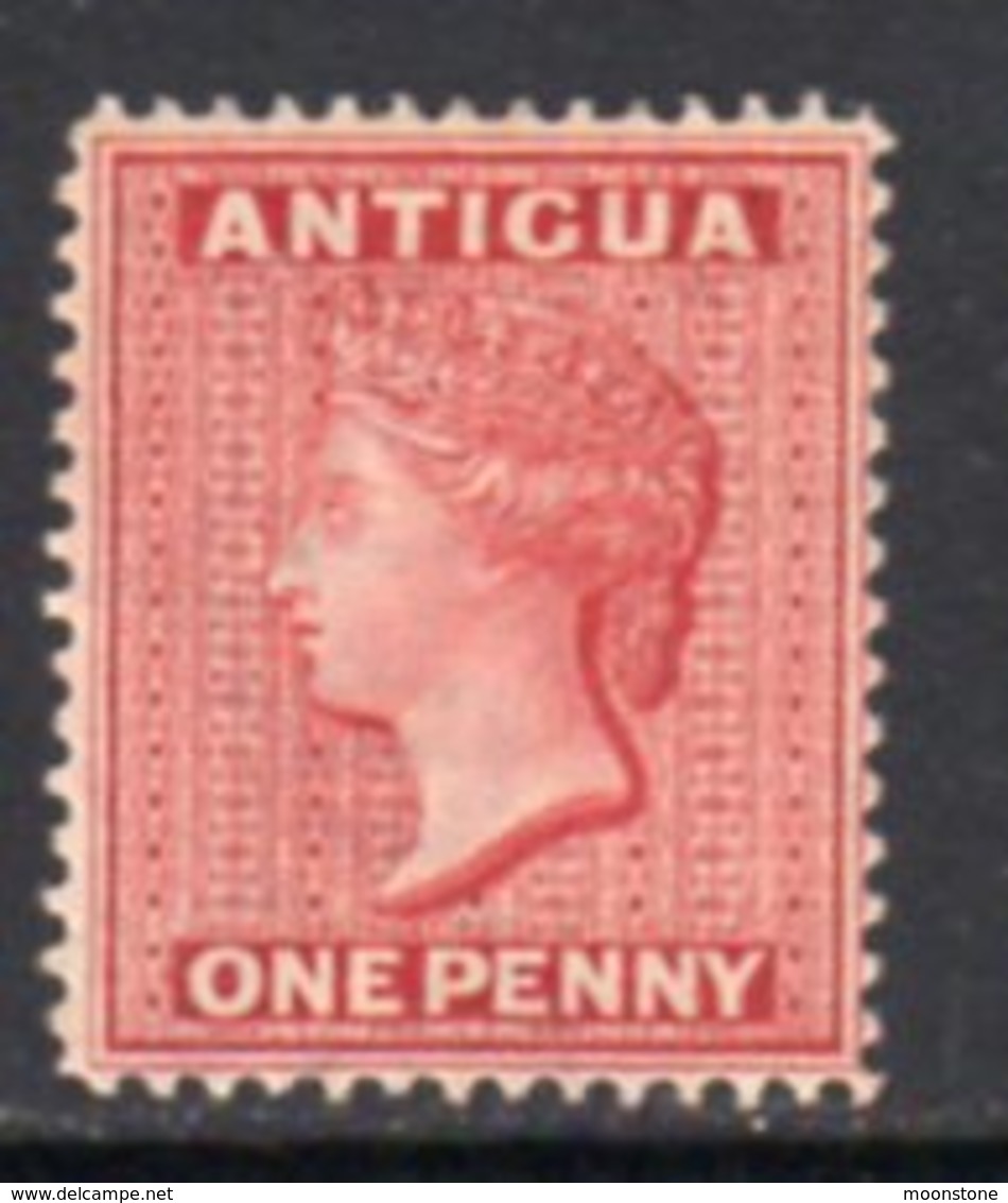Antigua QV 1884-7 1d Carmine-red, Wmk. Crown CA, Perf, 14, Hinged Mint, SG 25 - 1858-1960 Crown Colony
