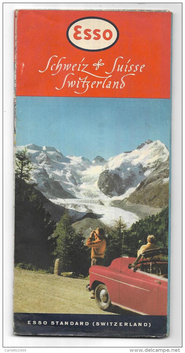 ESSO STRADARIO SWITZERLAND ANNI 50/60 BUONE CONDIZIONI - Tourism Brochures