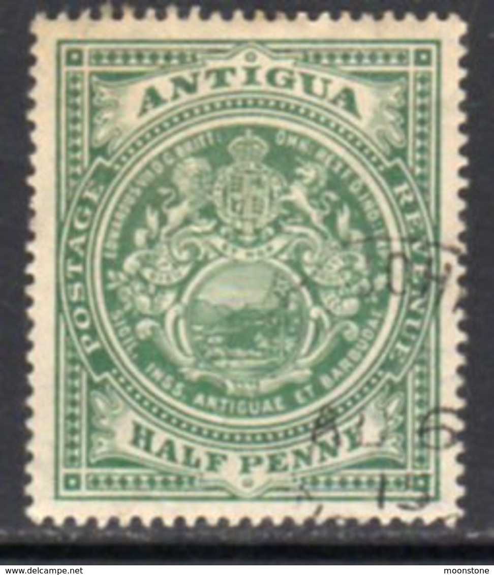 Antigua 1908-17 ½d Green, Wmk. Mult. Crown CA, Perf, 14, Used, SG 41 - 1858-1960 Crown Colony