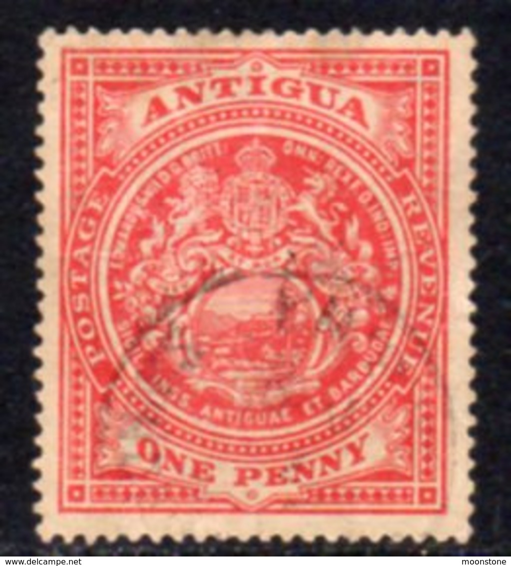 Antigua 1908-17 1d Red, Wmk. Mult. Crown CA, Perf, 14, Used, SG 43 - 1858-1960 Crown Colony