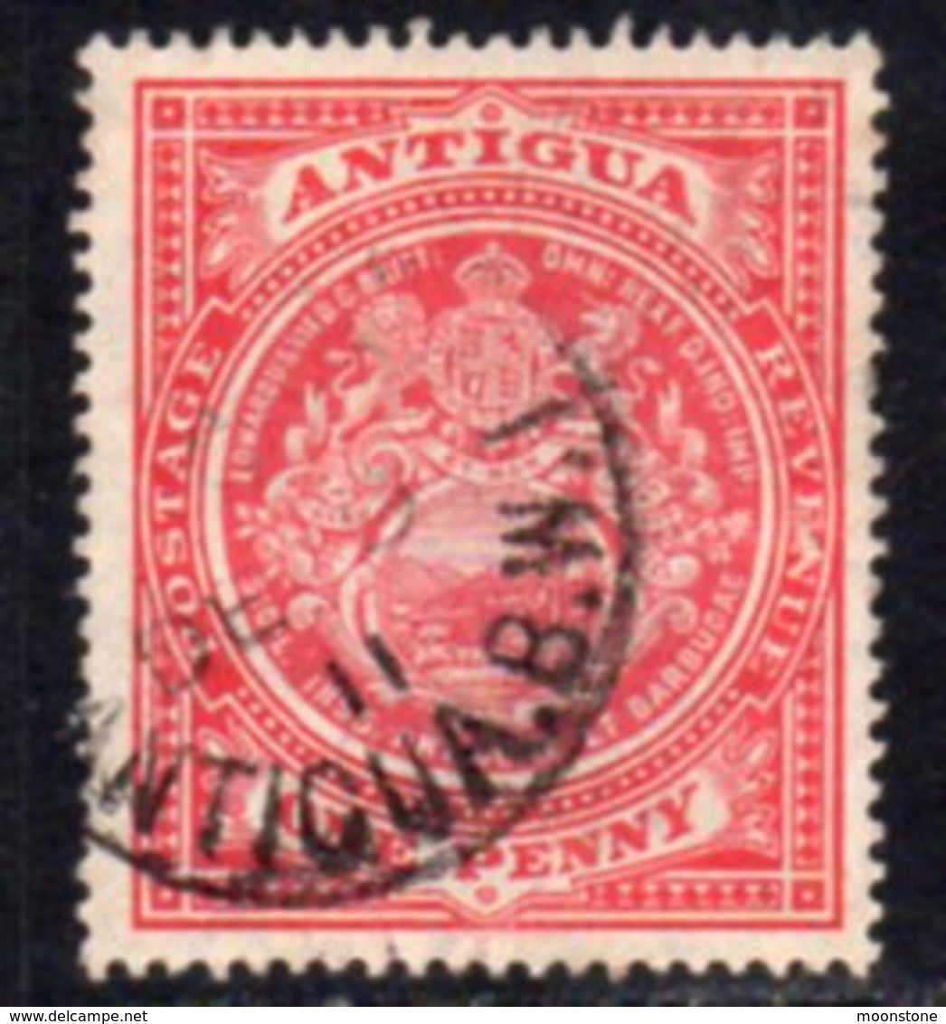 Antigua 1908-17 1d Scarlet, Wmk. Mult. Crown CA, Perf, 14, Used, SG 44 - 1858-1960 Crown Colony