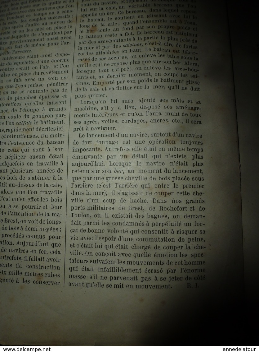 1890 Le Petit Français Illustré:Comment On Construit Un Bateau En Bois; Le Fouet En Punition Dans Les écoles;etc - 1850 - 1899