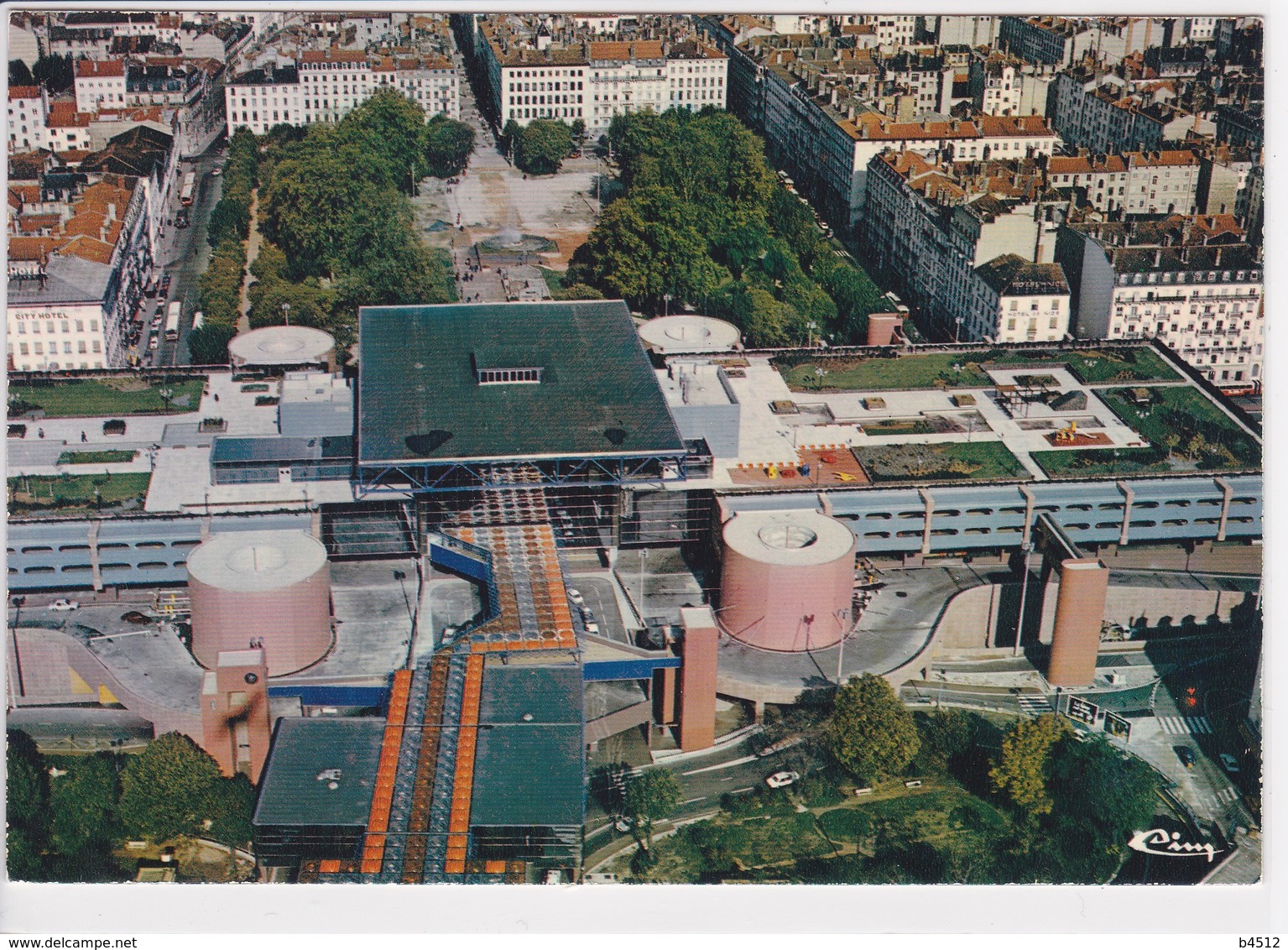 69 LYON Vue Aérienne Centre D'echange, Perrache , Place Carnot, Rue Victor Hugo,  Atelier D'architecture René Gages - Lyon 2