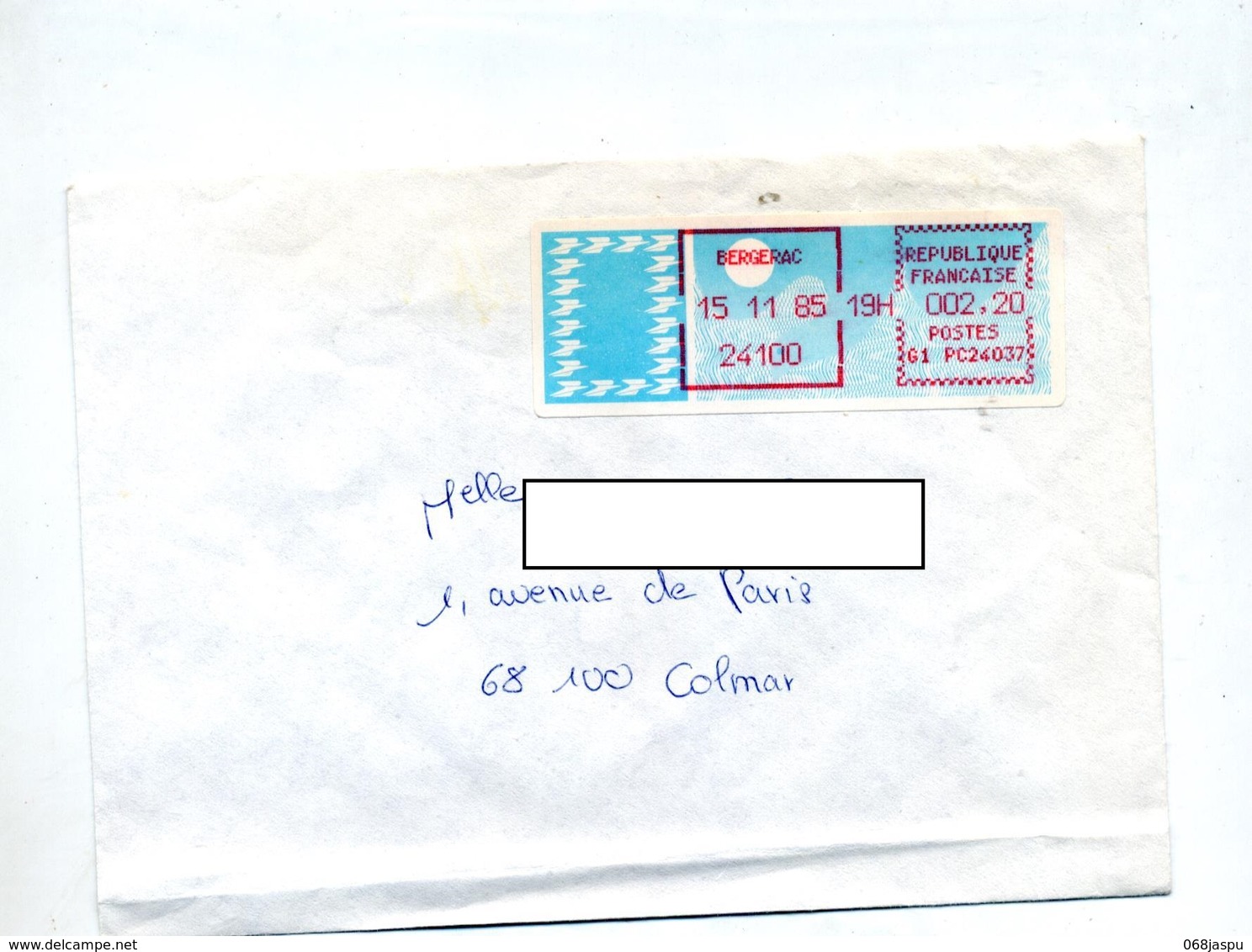 Lettre Vignette Bergerac - 1985 Papier « Carrier »