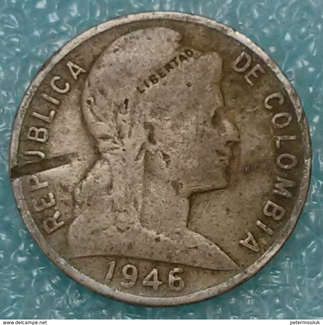 Colombia 5 Centavos, 1946 Copper-Nickel /gray Color/ ↓price↓ - Colombia