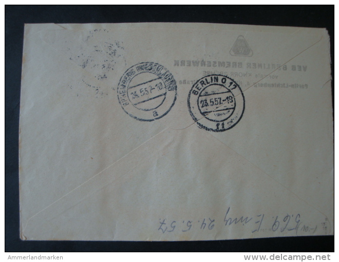 DDR , ZKD Dienstmarke B, Mi-Nr . 11 (1600) Mef, VEB Berliner Bremsenwerk, Berlin, ZKD 159, 1957 ! - Other & Unclassified