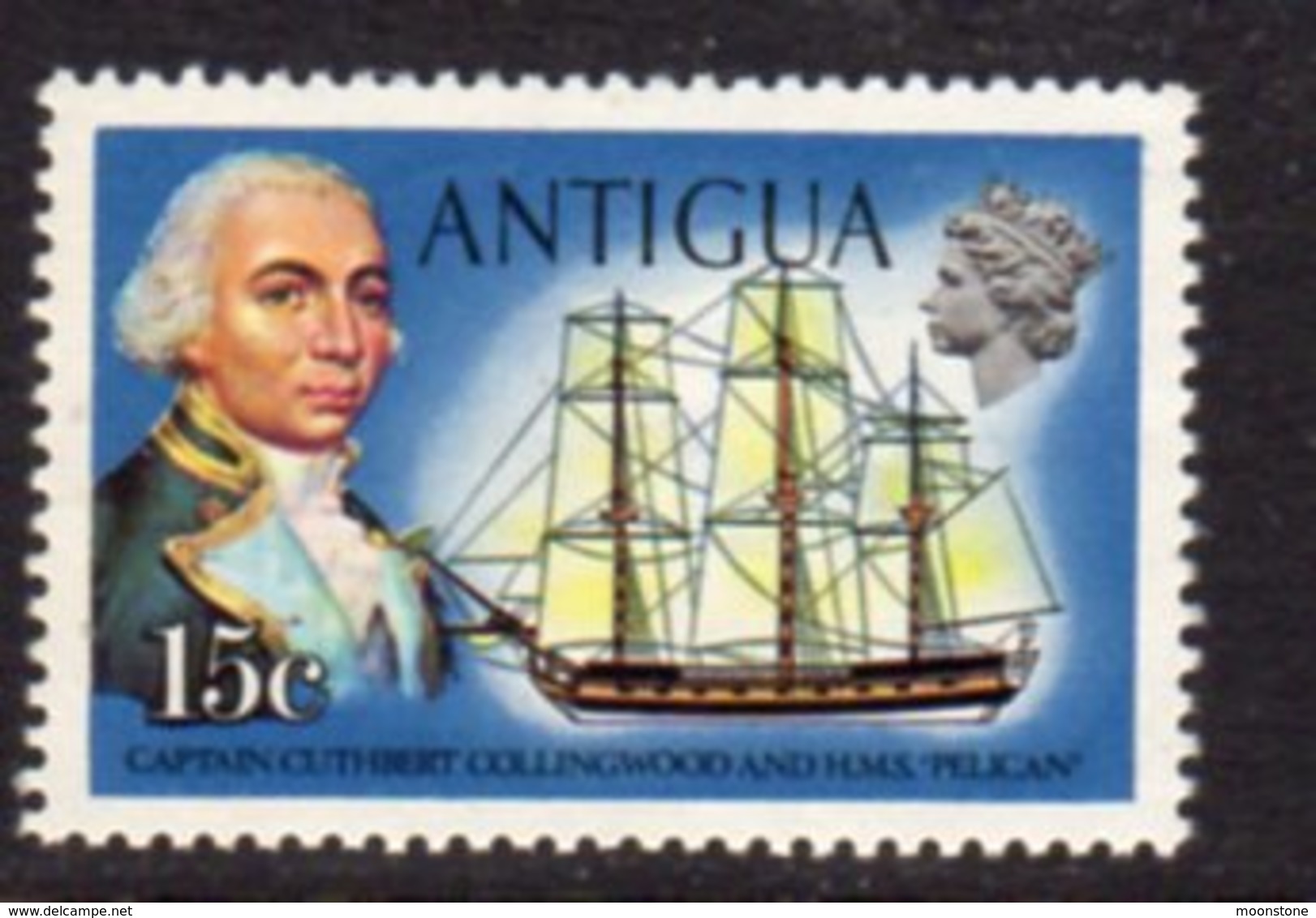 Antigua 1970 Ships & Personalities Definitives 15c Value, MNH, SG 277 - 1960-1981 Autonomie Interne