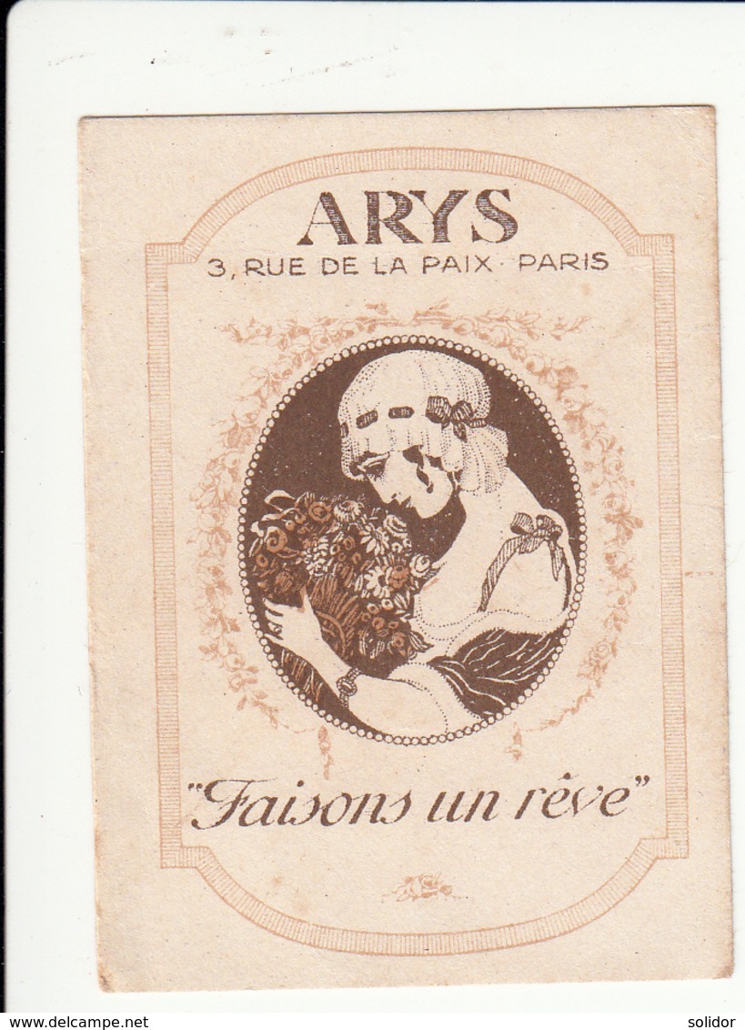 PARFUM - ARYS - 1920 - FAISONS UN REVE - Anciennes (jusque 1960)