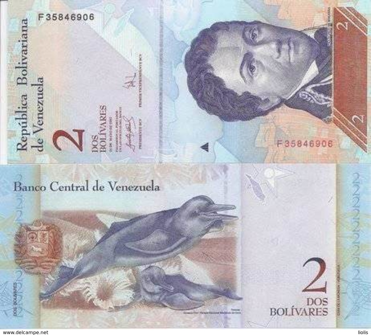 Venezuela  P-88b  2 Bolivares  2007 05 24  UNC - Venezuela