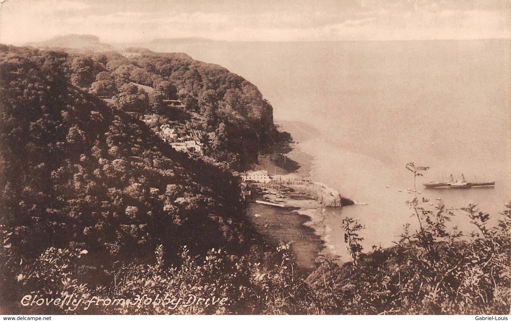 Clovelly From Hobby Drive - With Boat - Non Circulé - Clovelly