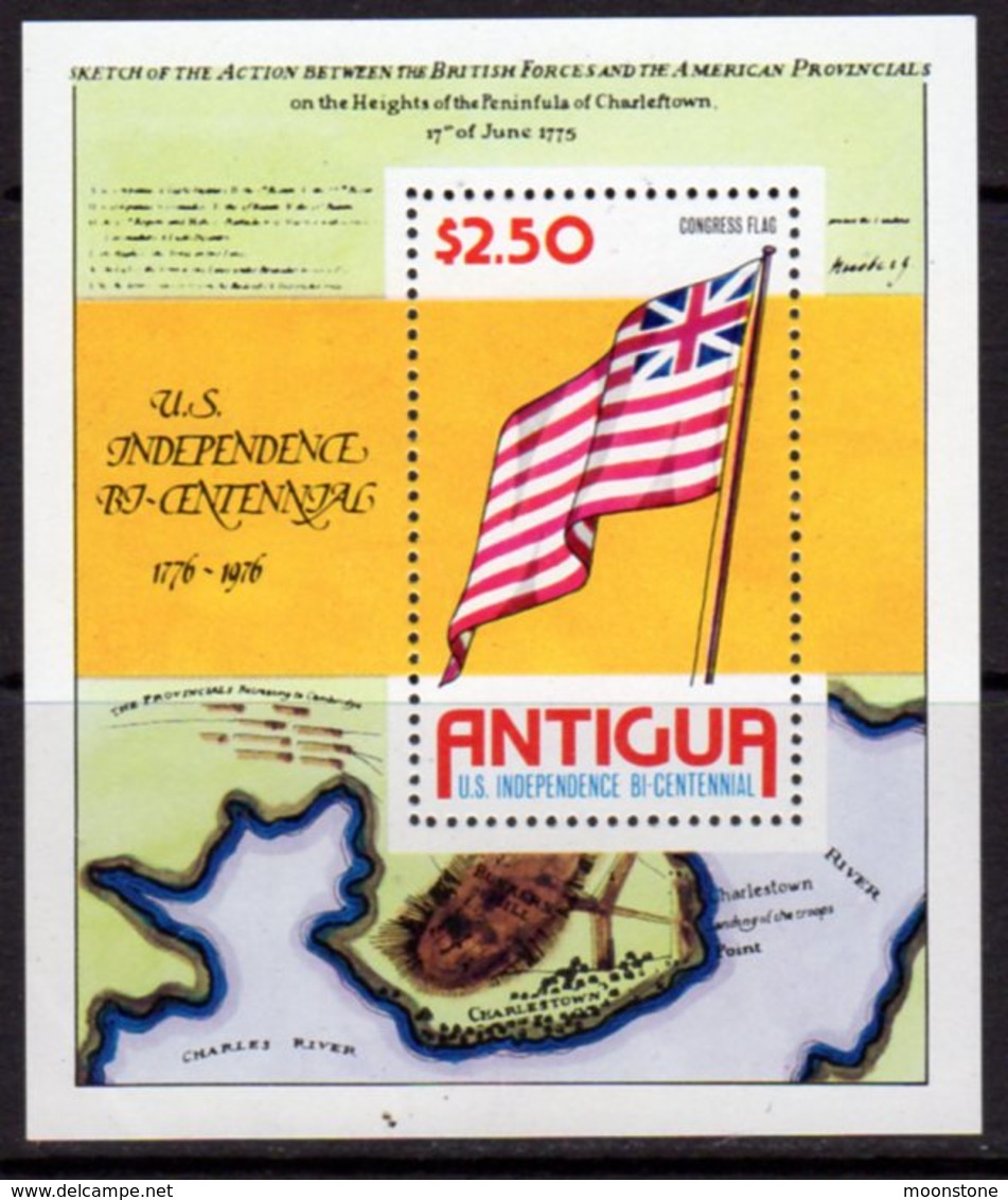 Antigua 1976 US Bicentenary MS, MNH, SG 494 - 1960-1981 Ministerial Government