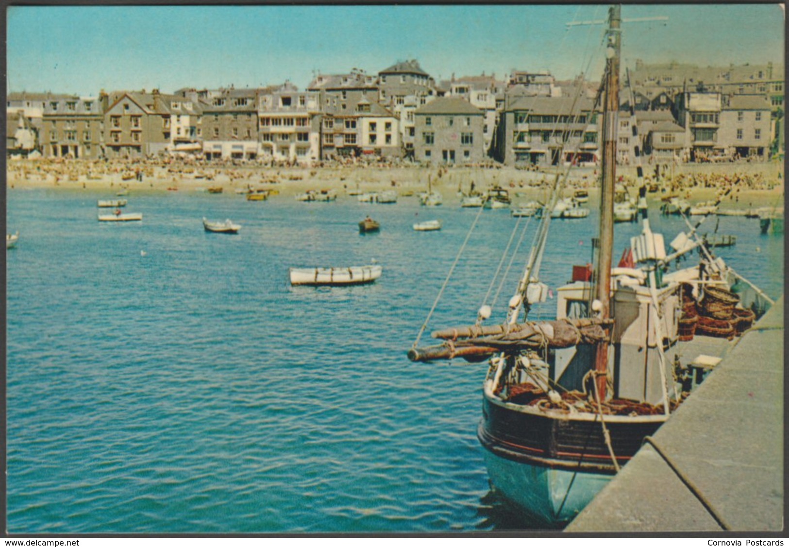 Looking Across The Harbour, St Ives, Cornwall, C.1960s - Harvey Barton Postcard - St.Ives