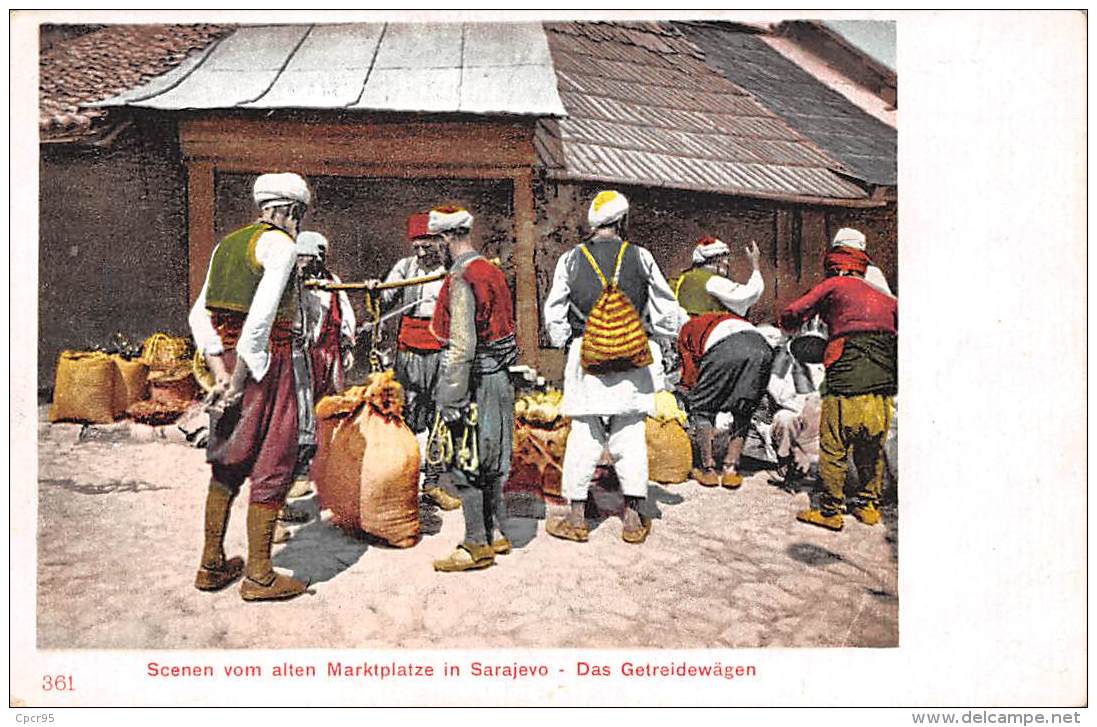 Bosnie . N° 49409 . Scenen  Vom Alten Marktplatz In Sarajevo.das Getreidewagen - Bosnie-Herzegovine