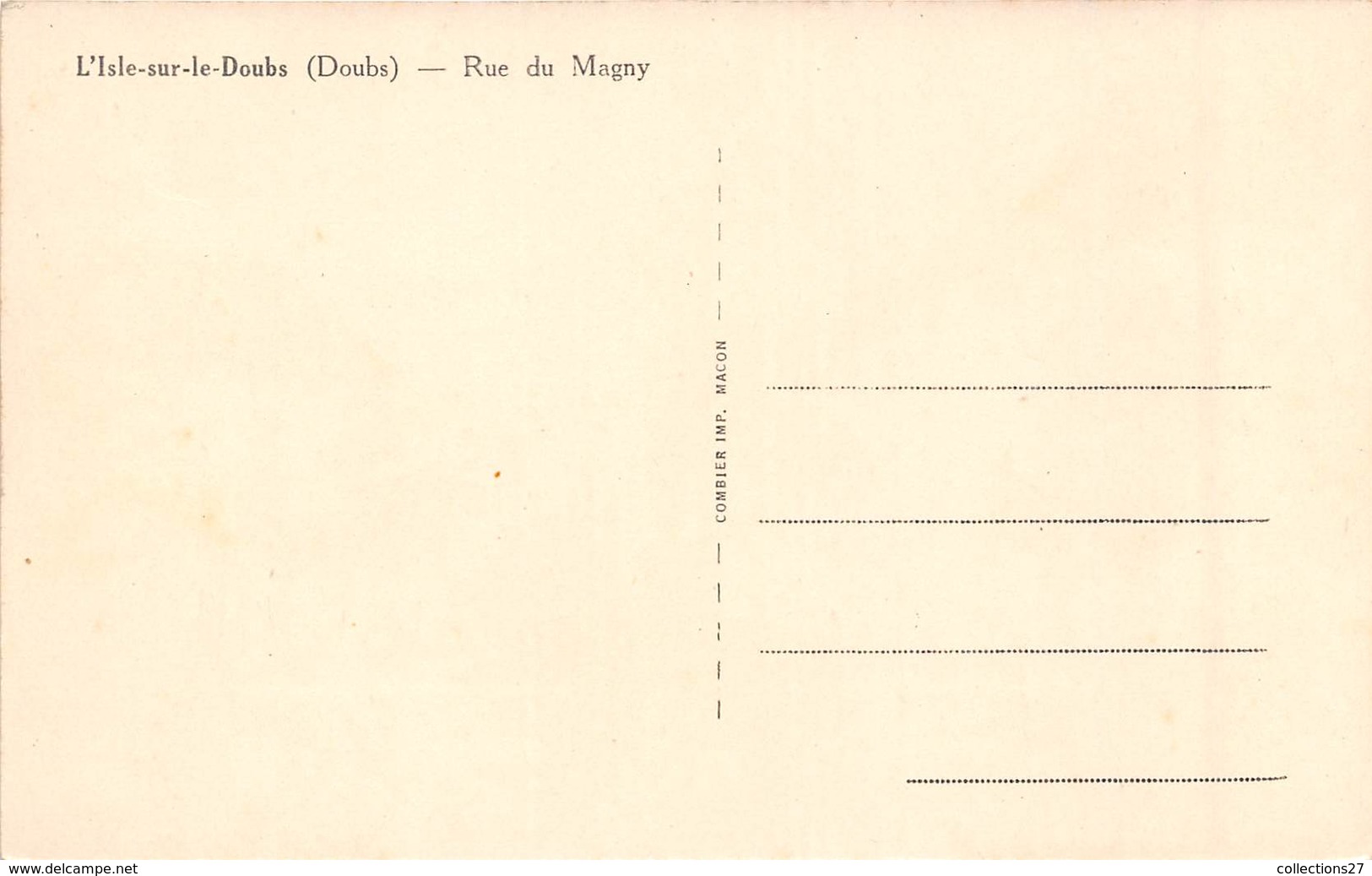 25-L'ISLE-SUR-LE-DOUBS- RUE DU MAGNY - Isle Sur Le Doubs