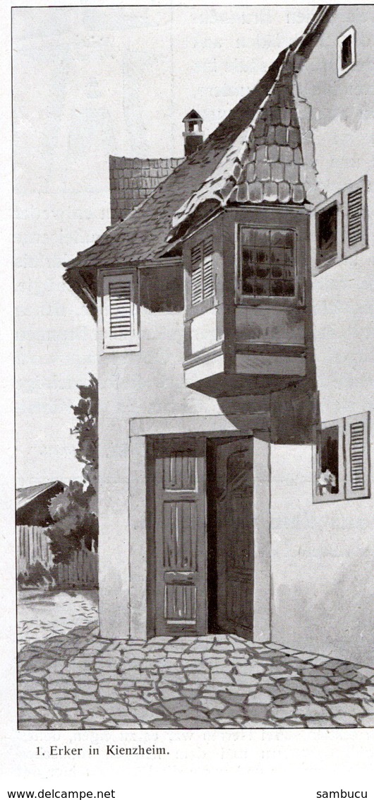 Erker In Kienzheim Kientzheim  Druck Aus Architektur - Zeitschrift 1908 - Stiche & Gravuren