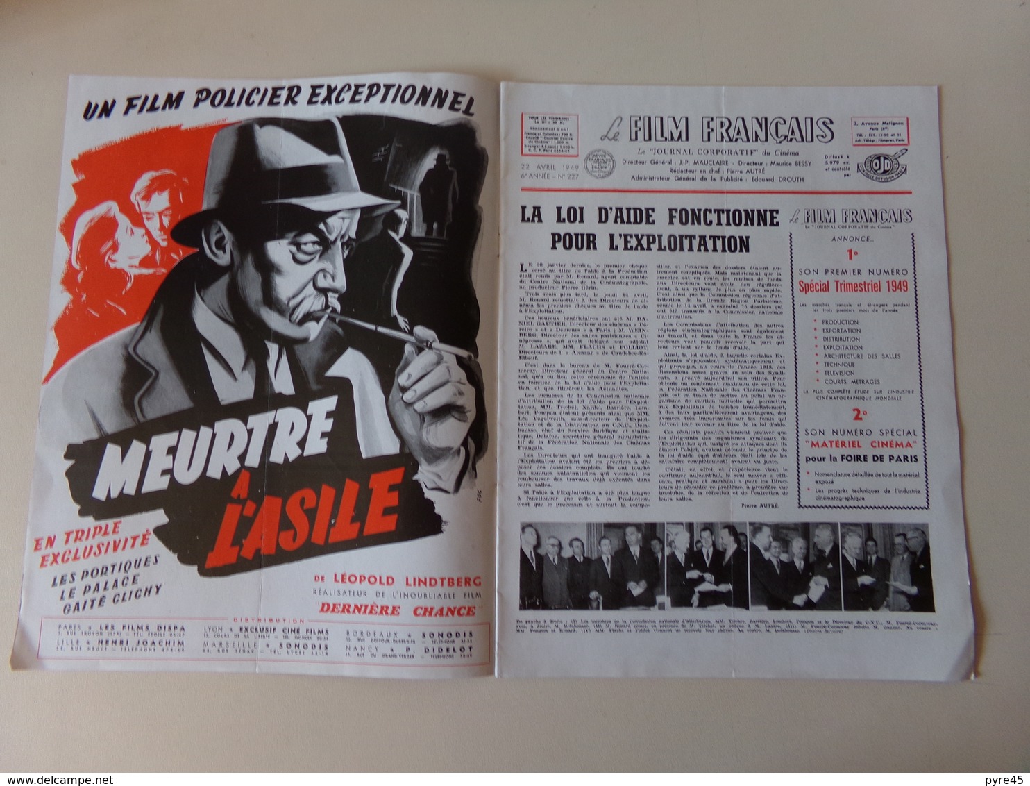 Magazine " Le Film Français " N° 227, Avril 1949 " L'inconnue N° 13 " - Magazines