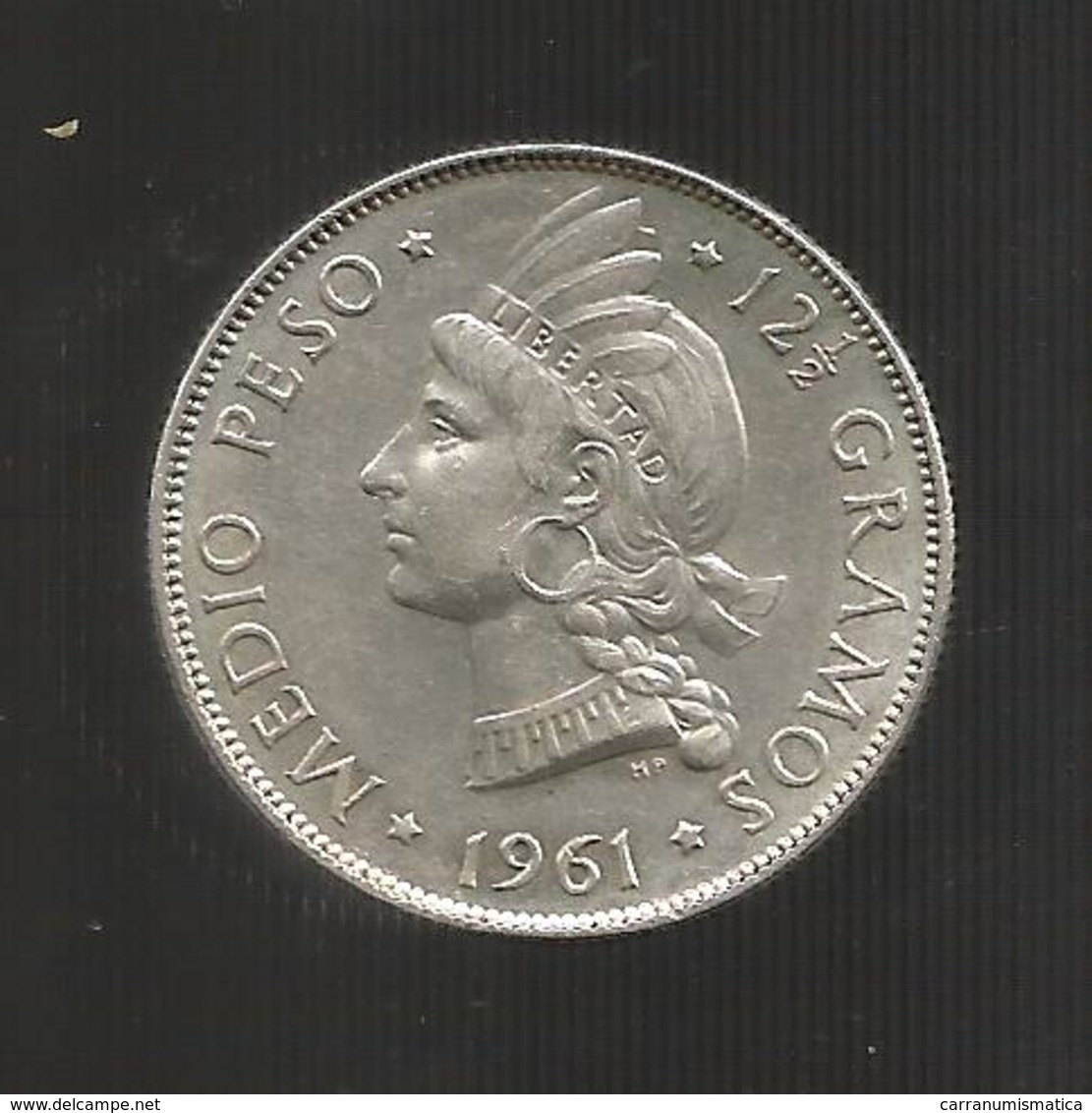 REPUBLICA DOMINICANA - 1/2 PESO - MEDIO PESO ( 1961 ) - Dominicana