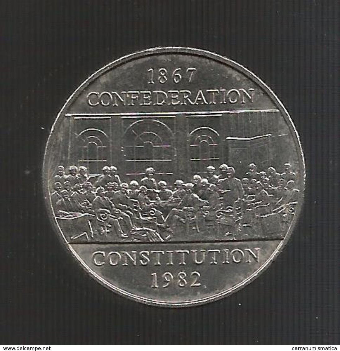 CANADA - ONE DOLLAR ( 1982 ) CONSTITUTION - COSTITUZIONE - Canada