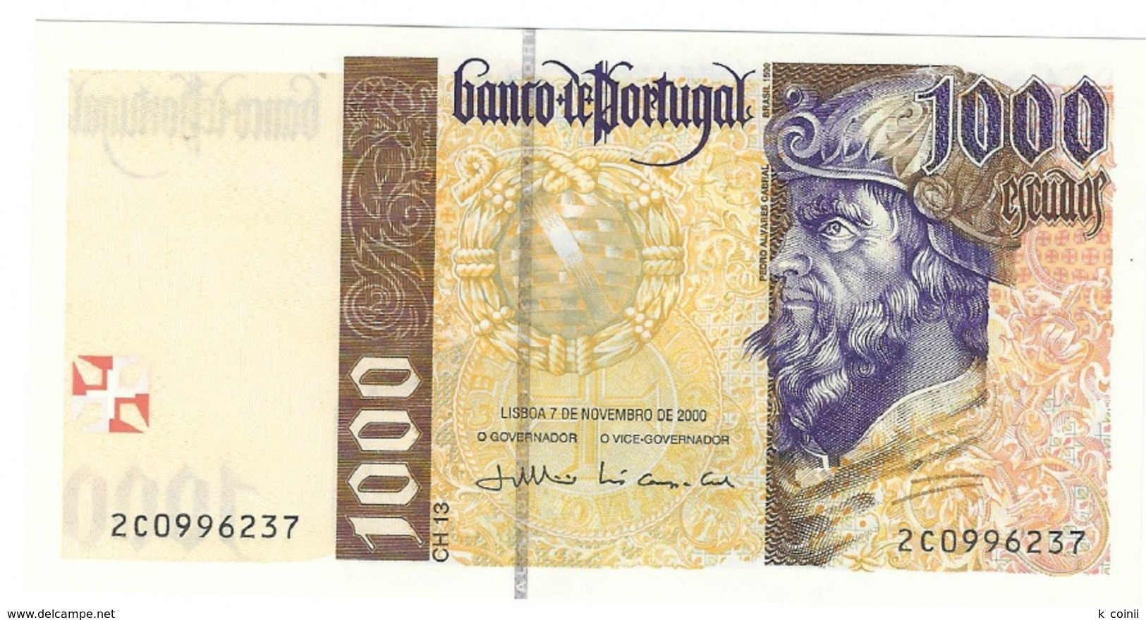 Portugal - 1000 Escudos (1000$00) 2000 7 Nov - UNC - Portugal