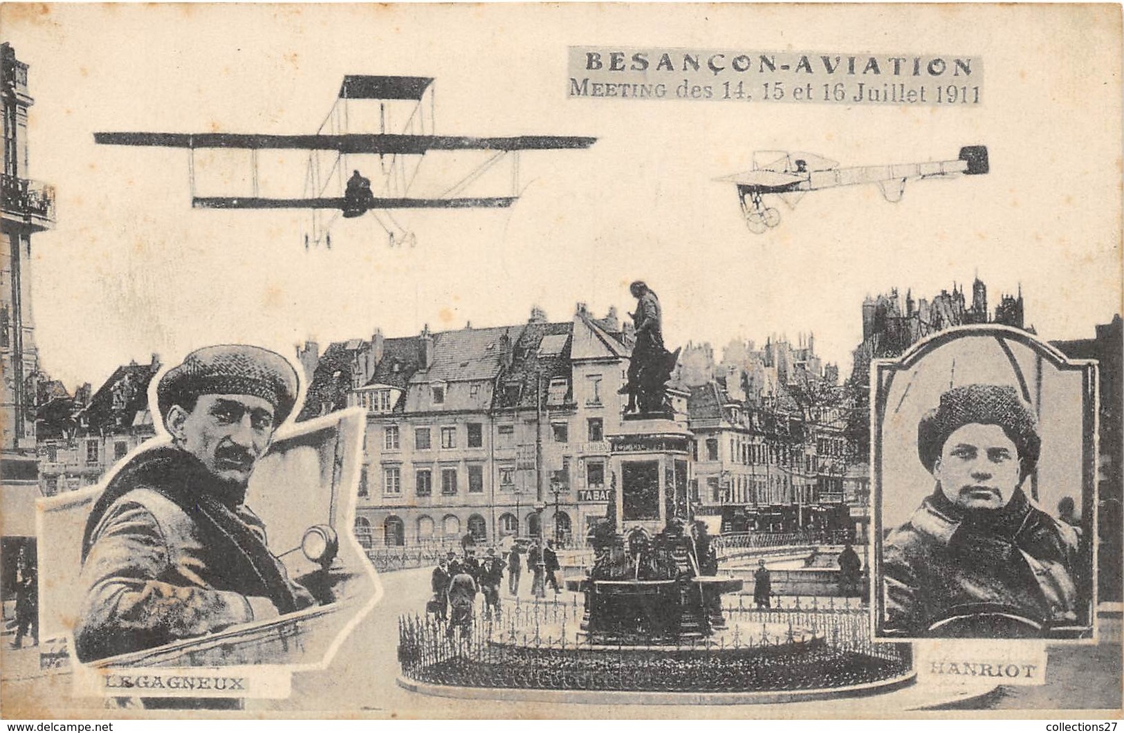 25-BESANCON- AVIATION- LAGAGNEUX-ET MANRIOT - MEETING DES 14/15/16/JUILLET 1911 - Besancon