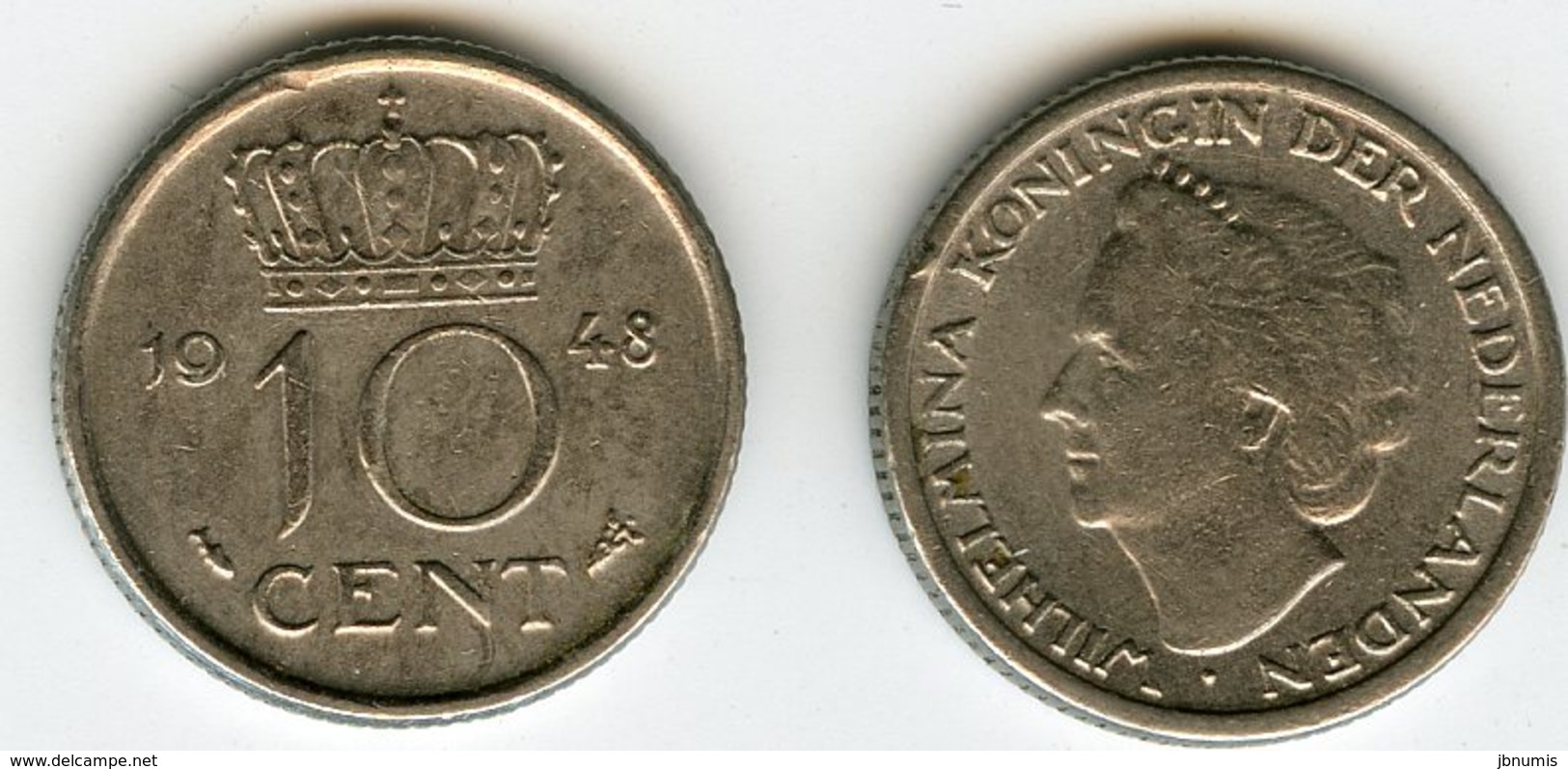 Pays-Bas Netherland 10 Cent 1948 KM 177 - 10 Cent