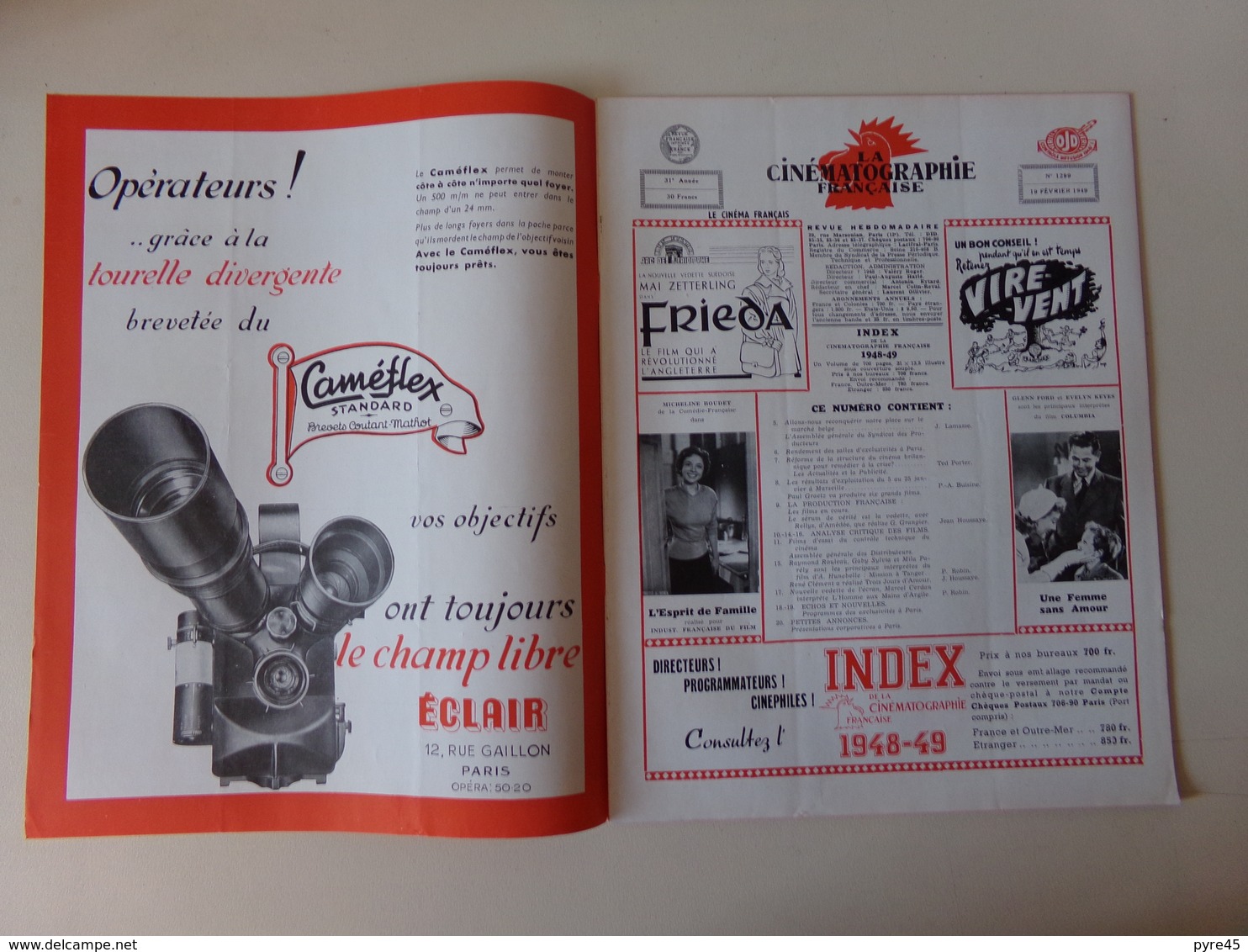 Magazine " La Cinématographie Française " N° 1299 Février 1949 " La Vérité N'a Pas De Frontière " - Zeitschriften