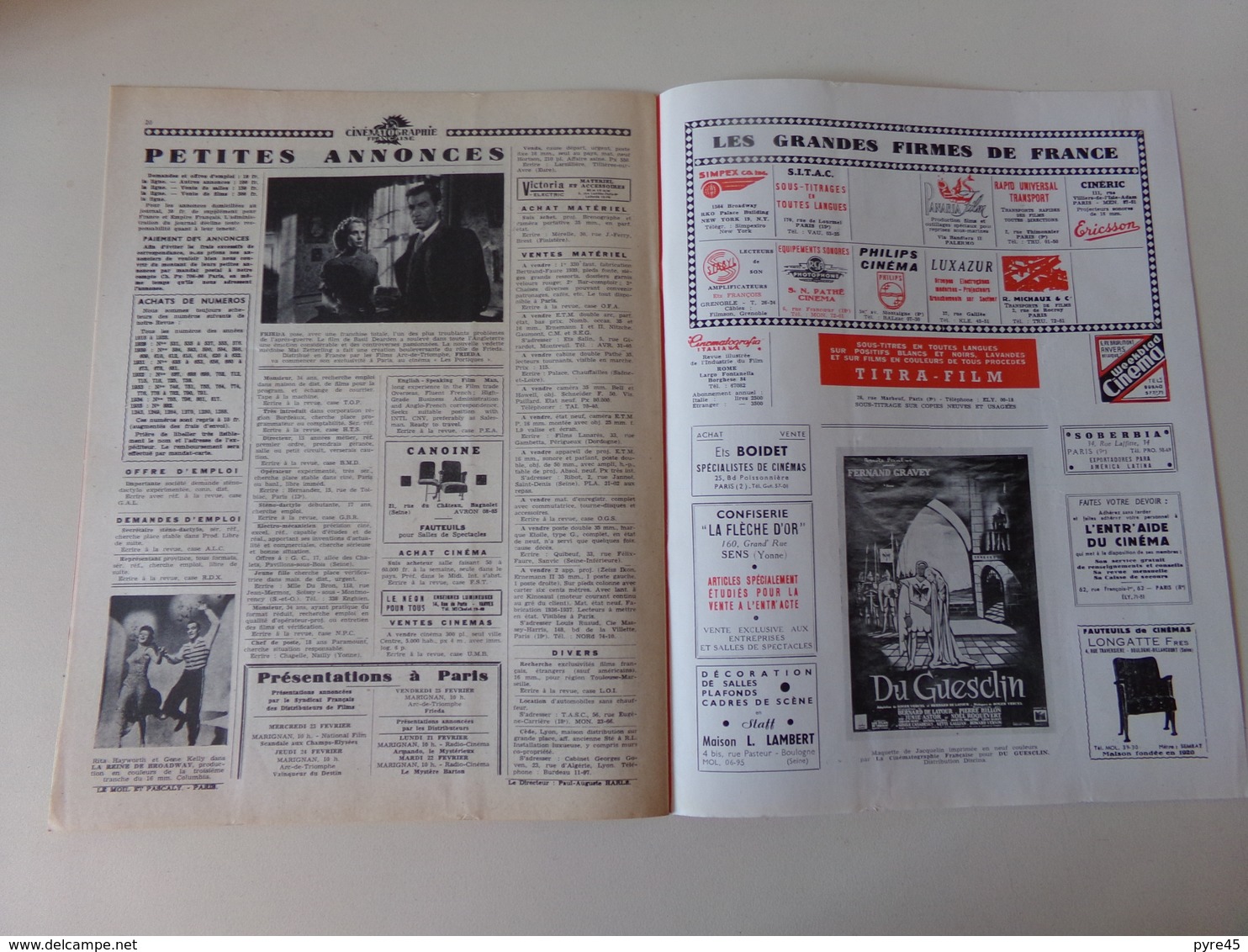 Magazine " La Cinématographie Française " N° 1299 Février 1949 " La Vérité N'a Pas De Frontière " - Zeitschriften