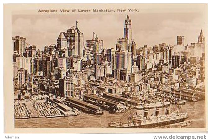 USA        314        NEW YORK.Aeroplane View Of Lower Mahattan ( Paquebot ) - Manhattan