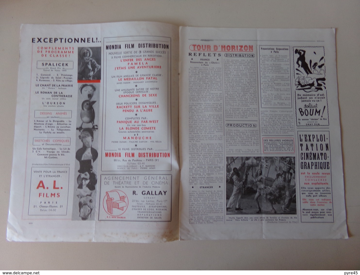 Magazine " L'exploitation Cinématographique " N° 94 Décembre 1949 - Zeitschriften