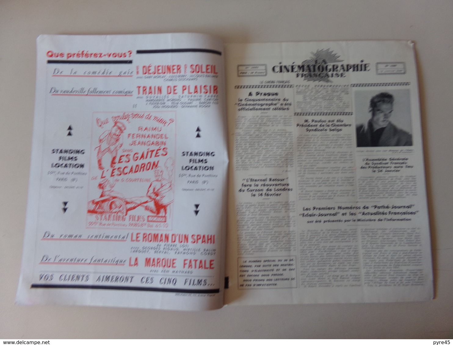 Magazine " La Cinématographie Française " N° 1139 Janvier 1946 " Mission Spéciale " - Zeitschriften
