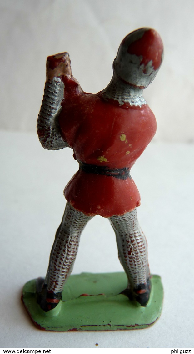 Figurine Guilbert MOYEN AGE CHEVALIER Rouge  60's Pas Starlux Clairet Cyrnos, Incomplet - Militaires