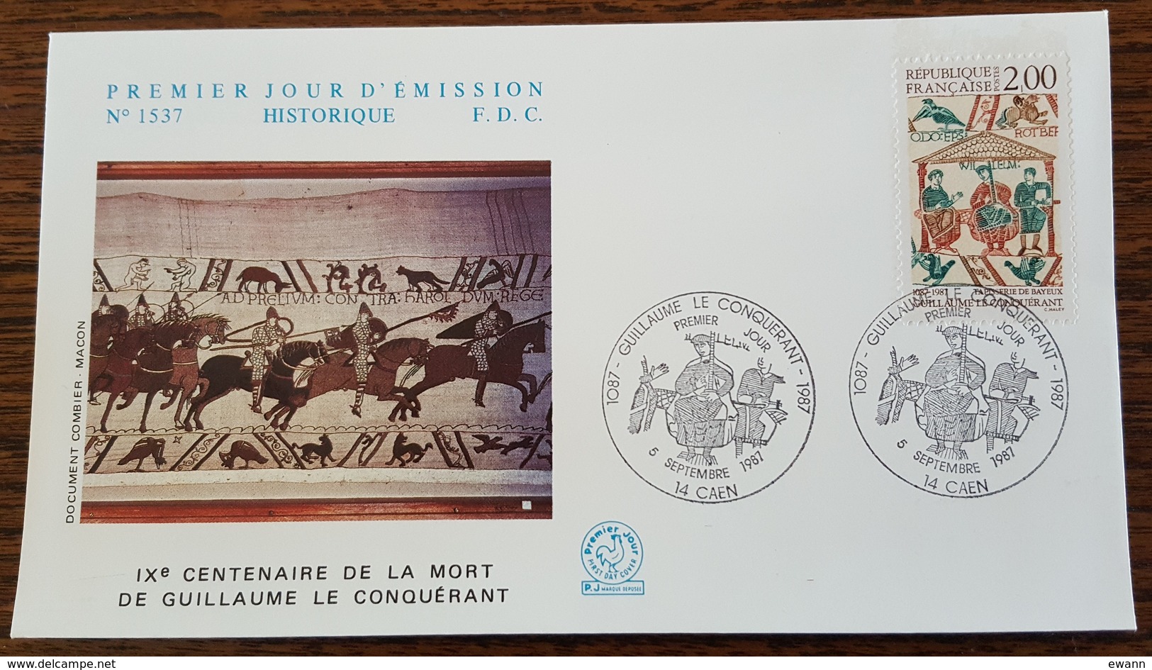 FDC 1987 - YT N°2492 - GUILLAUME LE CONQUERANT - CAEN - 1980-1989