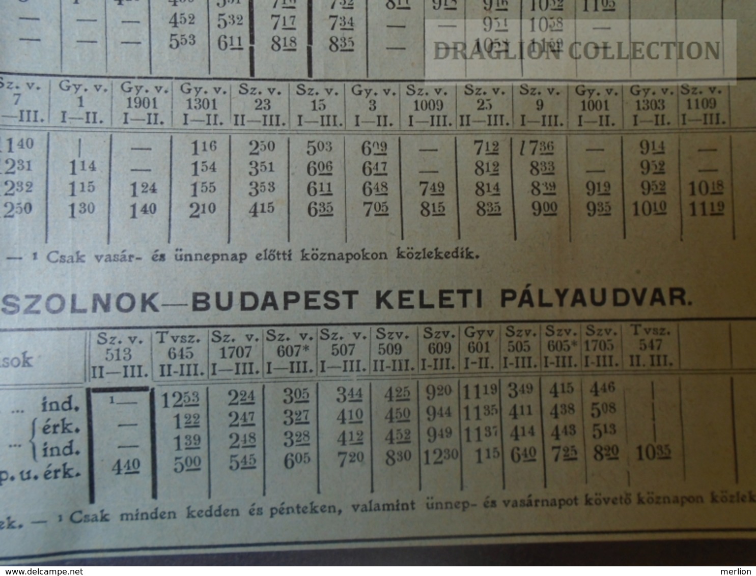 DC48.1  Timetable  Railway  MÁV Hungary  Ca 1910 - Budapest Szolnok Bicske Hatvan - Europe