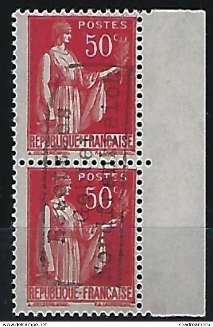 Type Paix N°283* 50 C Rouge Surcharge De Dunkerque, Signé Blanc - War Stamps