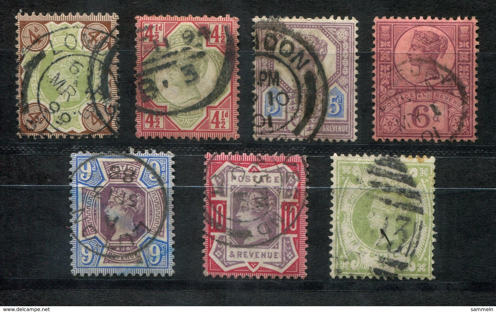 6991 - GROSSBRITANNIEN - Mi.Nr. 91,92,93,94,95,96,97 Gestempelt -- Used Stamps From UK - Used Stamps