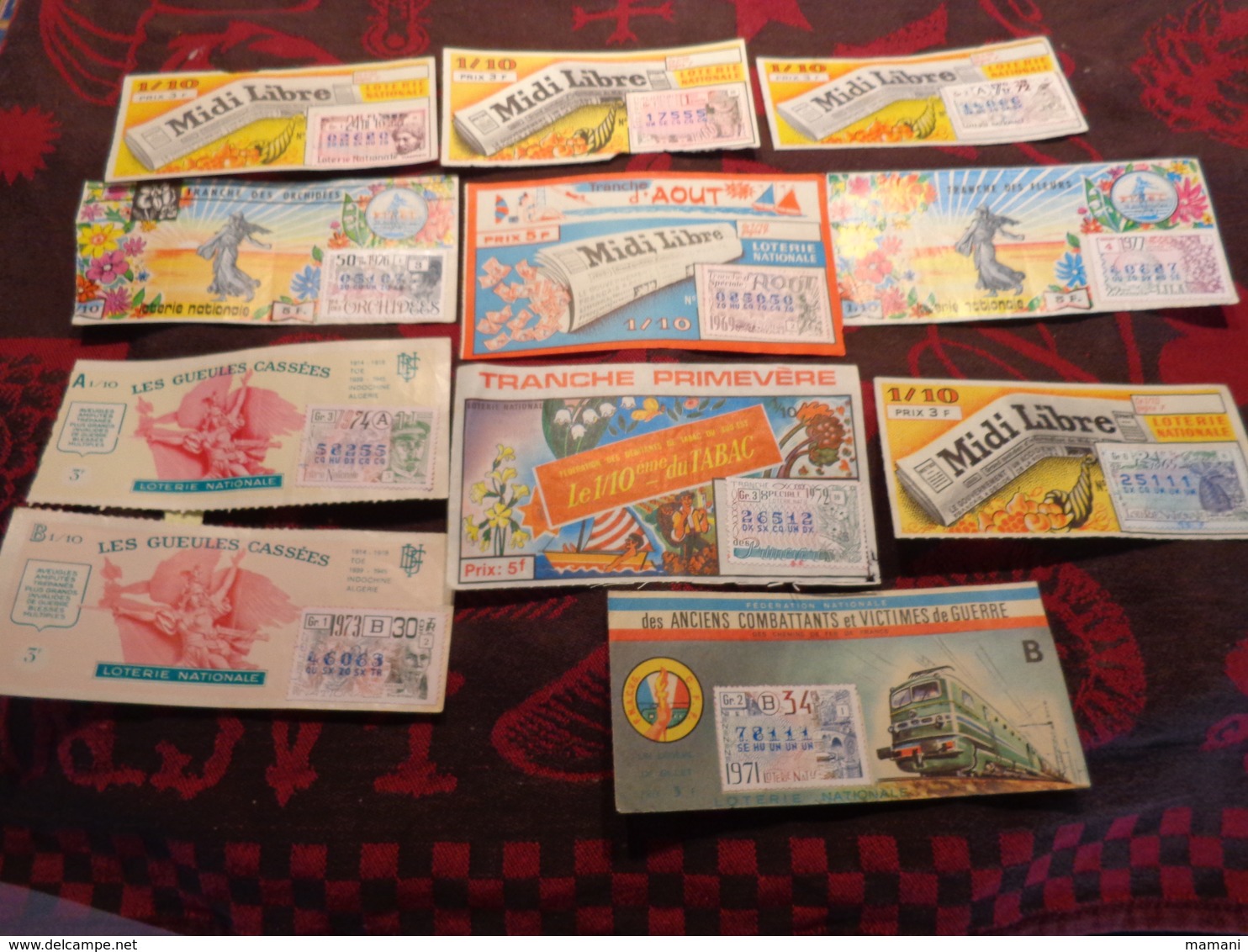 12 Billets Loterie Nationale - Lottery Tickets