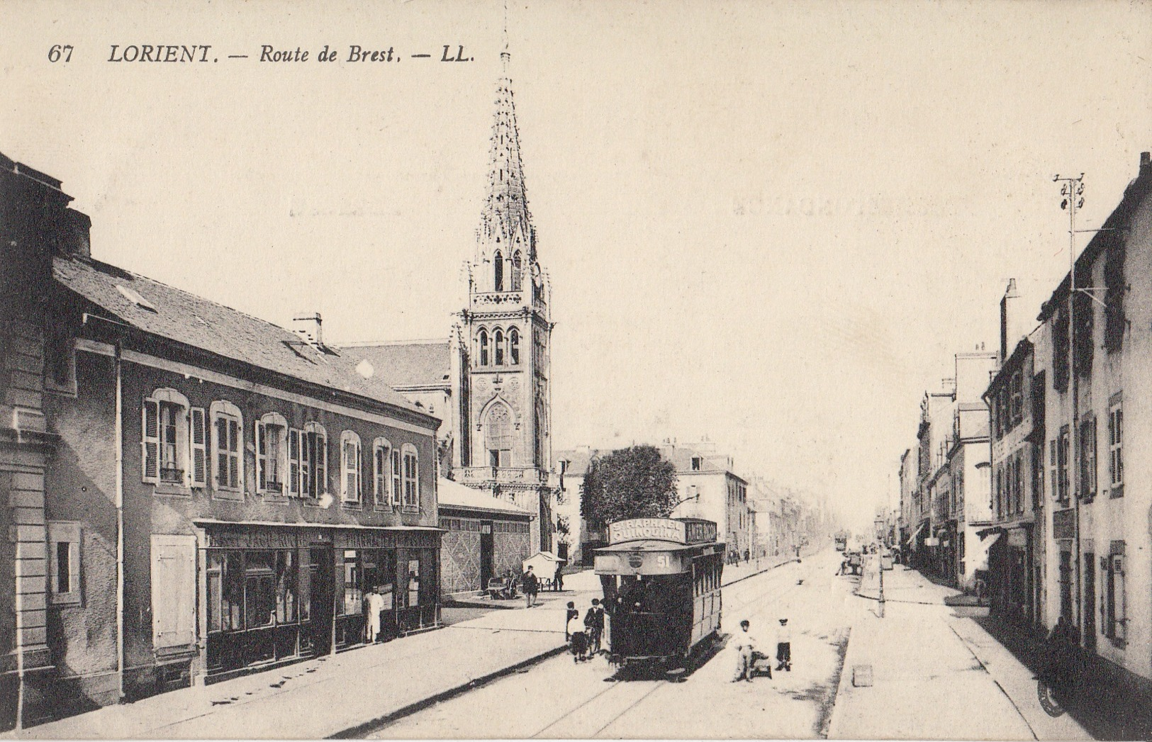 CARTE POSTALE DE LORIENT / TRAMWAY - Lorient